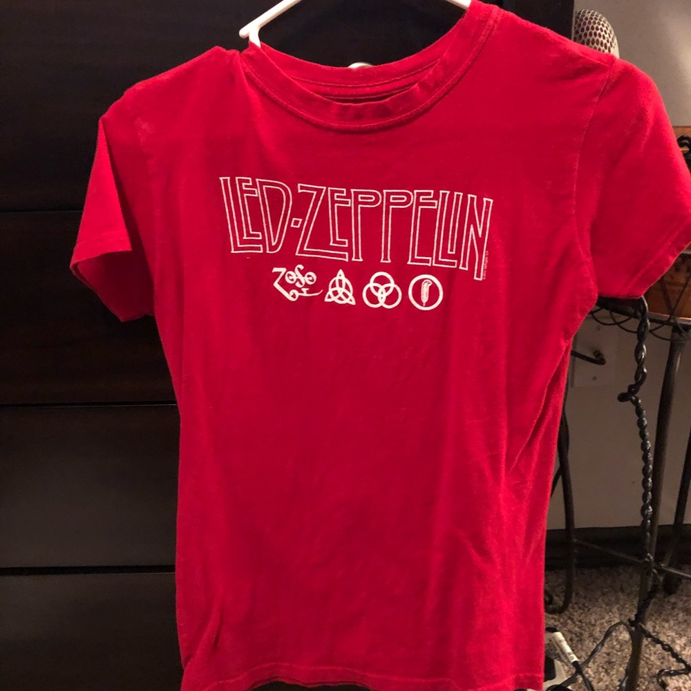 Red Led Zeppelin shirt